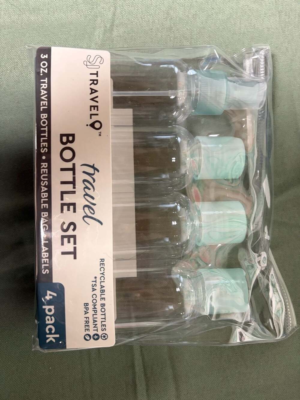 SJ Creations Travelo Travel Bottle Set 4 Pack 3 oz